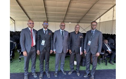 Donald Kaberuka yahagarariye Perezida Kagame mu gushyingura Tito Mboweni