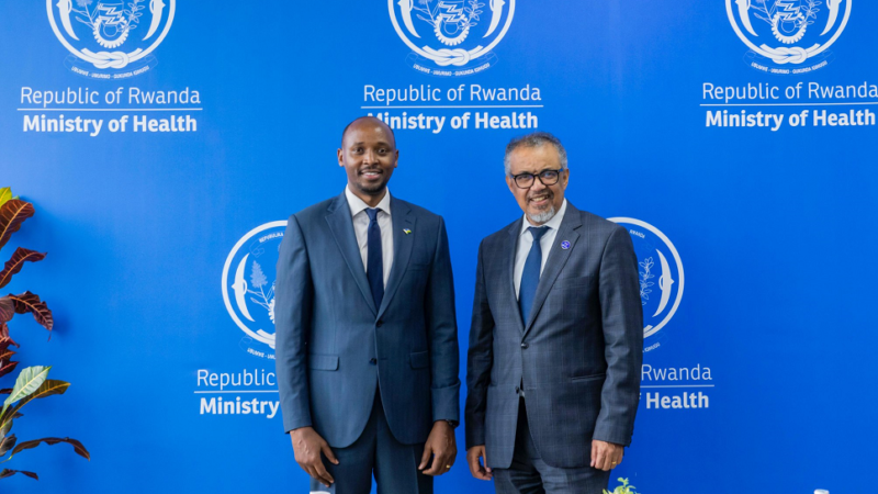 Minisitiri Dr. Nsanzimana yakiriye Dr. Tedros uyobora OMS