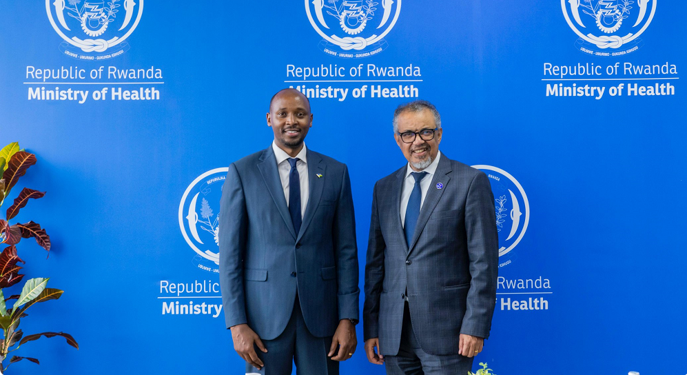 Minisitiri Dr. Nsanzimana yakiriye Dr. Tedros uyobora OMS