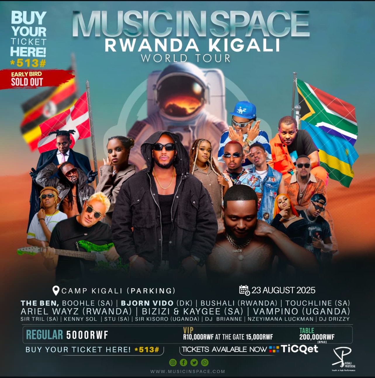 Touchline yageze i Kigali, avuga uko yamenye The Ben, uyu muhanzi ari mu bazaririmba muri ‘music in Space World Tour